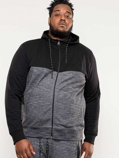 D555 Finnley Couture Hoody With Chest Embroidery Black - Sweatshirts & hoodies - Sweatshirts/Hoodies grande taille homme