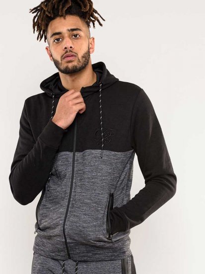 D555 Finnley Couture Hoody With Chest Embroidery Black - Sweatshirts & hoodies - Sweatshirts/Hoodies grande taille homme