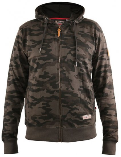 D555 Antonio Camo Printed Zip Through Hoody - Sweatshirts & hoodies - Sweatshirts/Hoodies grande taille homme