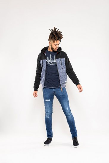 D555 Allen Zip Through Hoody With Sherpa Lining - Sweatshirts & hoodies - Sweatshirts/Hoodies grande taille homme