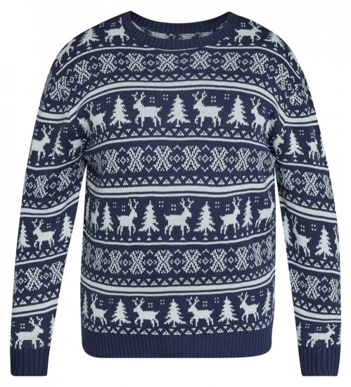 North Latitude 63144 Fjell Reindeer Knit Bleu marine - Sweatshirts & hoodies - Sweatshirts/Hoodies grande taille homme