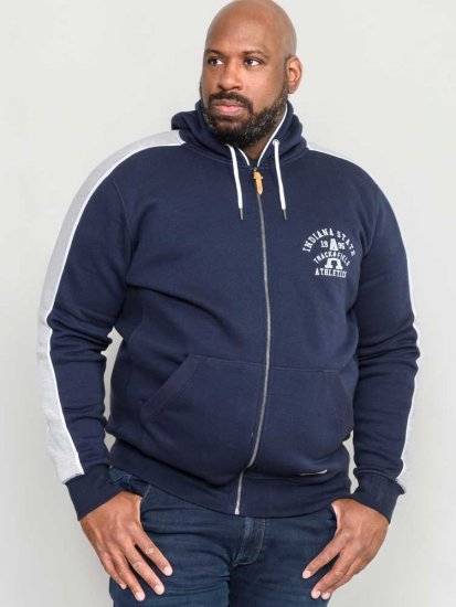 D555 Eaton Full Zip Hoodie Navy - Sweatshirts & hoodies - Sweatshirts/Hoodies grande taille homme