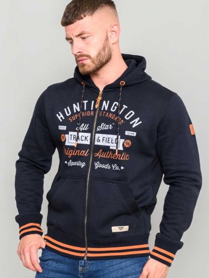 D555 Flanders Full Zip Hoody With Chest Print - Sweatshirts & hoodies - Sweatshirts/Hoodies grande taille homme