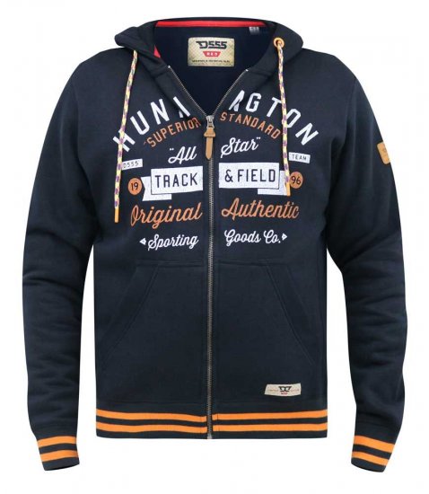 D555 Flanders Full Zip Hoody With Chest Print - Sweatshirts & hoodies - Sweatshirts/Hoodies grande taille homme
