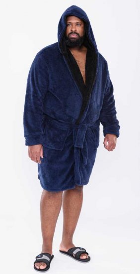 D555 Newquay Bathrobe Navy - Sous-vêtements & bain - Sous-vêtements Grande Taille