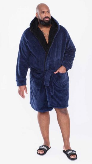 D555 Newquay Bathrobe Navy - Sous-vêtements & bain - Sous-vêtements Grande Taille