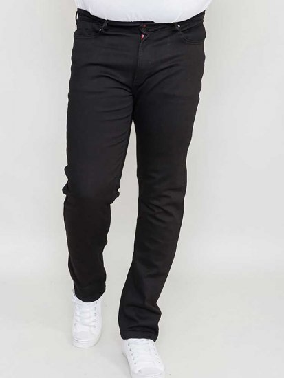 Duke Balfour Relaxed Comfort Fit Stretch Jeans With Elasticated Waist Black - Jeans et pantalons - Jeans et Pantalons grande taille 