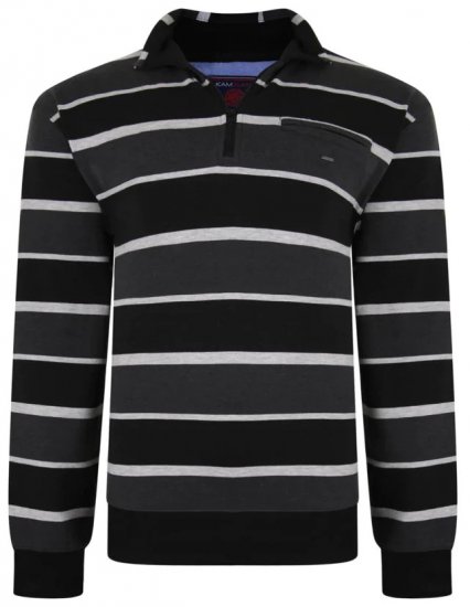 Kam Jeans 7022 Striped Sweater - Sweatshirts & hoodies - Sweatshirts/Hoodies grande taille homme