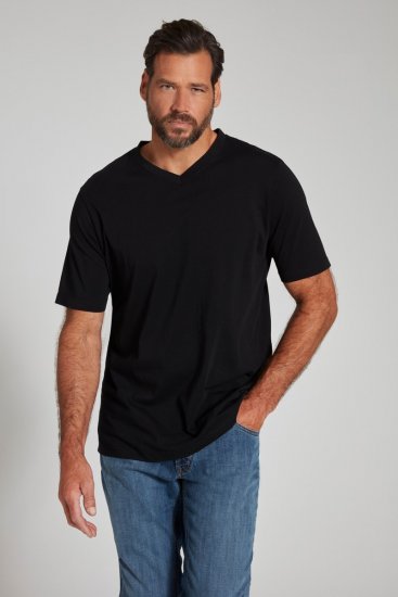JP1880 702415 T-shirt à col V Noir - T-shirts - T-shirts Homme Grande Taille