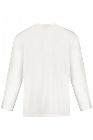 JP1880 702555 T-shirt Henley à manches longues Blanc - T-shirts - T-shirts Homme Grande Taille