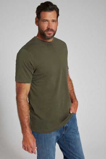 JP1880 702558 T-shirt à col rond Olive foncé - T-shirts - T-shirts Homme Grande Taille