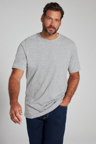 JP1880 702558 T-shirt à col rond Gris chiné - T-shirts - T-shirts Homme Grande Taille