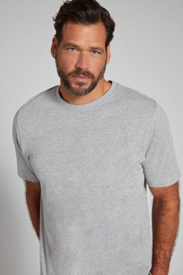 JP1880 702558 T-shirt à col rond Gris chiné - T-shirts - T-shirts Homme Grande Taille