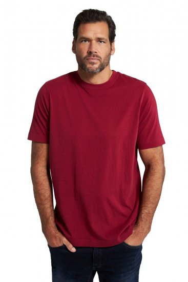 JP1880 702558 T-shirt à col rond Rouge foncé - T-shirts - T-shirts Homme Grande Taille