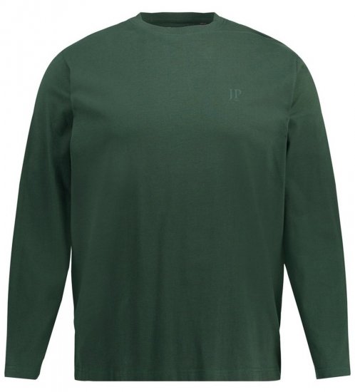 JP1880 Long Sleeve OEKO-TEX T-shirt Green - T-shirts - T-shirts Homme Grande Taille