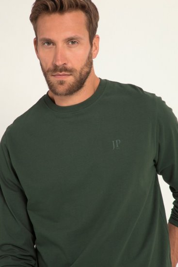 JP1880 Long Sleeve OEKO-TEX T-shirt Green - T-shirts - T-shirts Homme Grande Taille