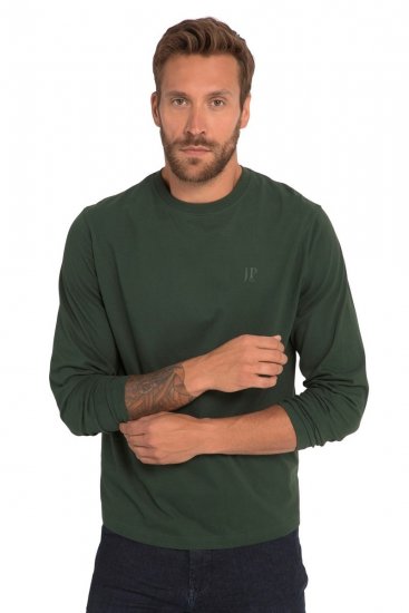 JP1880 Long Sleeve OEKO-TEX T-shirt Green - T-shirts - T-shirts Homme Grande Taille