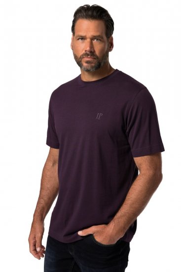JP1880 702637 T-shirt à col rond lot de 2 Violet foncé/Noir - T-shirts - T-shirts Homme Grande Taille