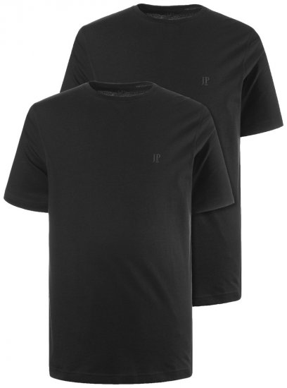 JP1880 702637 T-shirt à col rond lot de 2 Noir - T-shirts - T-shirts Homme Grande Taille