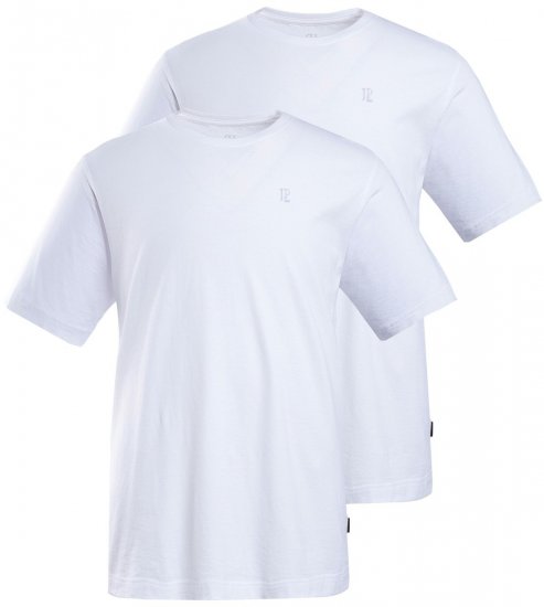 JP1880 702637 T-shirt à col rond lot de 2 Blanc - T-shirts - T-shirts Homme Grande Taille