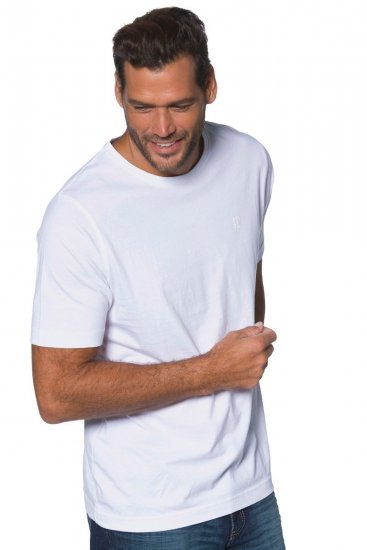 JP1880 702637 T-shirt à col rond lot de 2 Blanc - T-shirts - T-shirts Homme Grande Taille