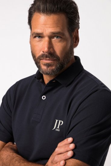 JP1880 704317 Polo lot de 2 Bleu marine/Gris chiné - Polos - Polos homme grande taille