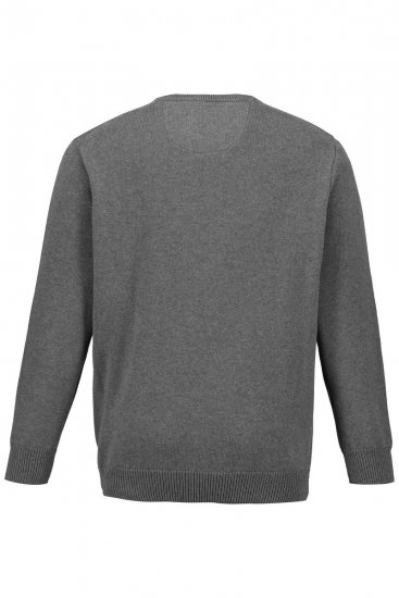 JP1880 708261 Pull tricoté à col rond Gris chiné - Sweatshirts & hoodies - Sweatshirts/Hoodies grande taille homme