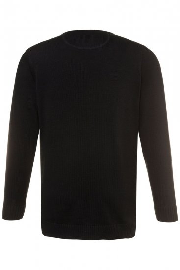 JP1880 708261 Pull tricoté à col rond Noir - Sweatshirts & hoodies - Sweatshirts/Hoodies grande taille homme