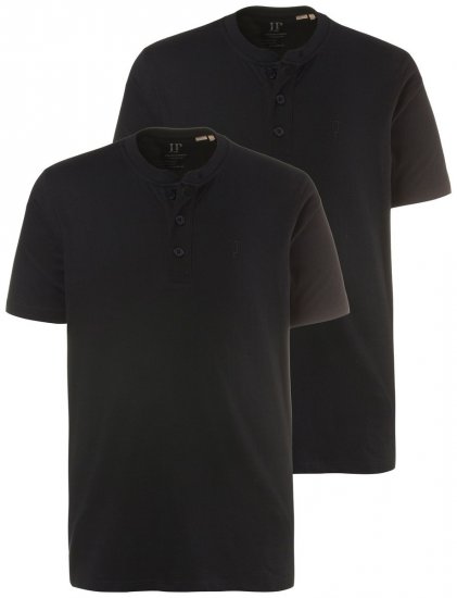 JP1880 708420 T-shirt Henley lot de 2 Noir - T-shirts - T-shirts Homme Grande Taille