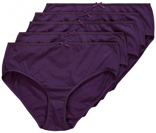 Ulla Popken 710201 Culottes lot de 5 Aubergine - Culottes - 