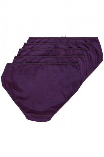 Ulla Popken 710201 Culottes lot de 5 Aubergine - Culottes - 