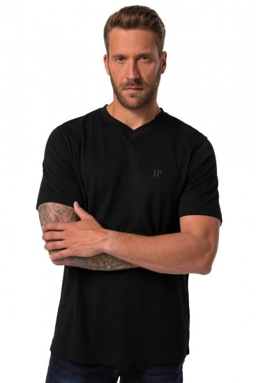 JP1880 711318 T-shirt à col V lot de 2 Noir - T-shirts - T-shirts Homme Grande Taille