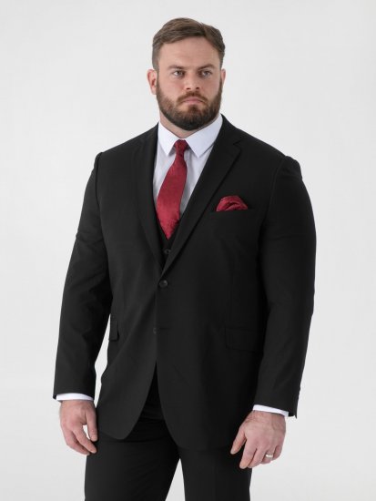 D555 Ted Veste de costume Noir - Costumes - Costumes grandes tailles 