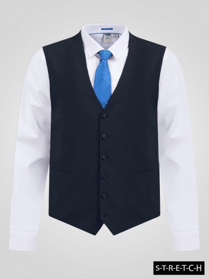 D555 Ted Gilet de costume Bleu marine - Costumes - Costumes grandes tailles 