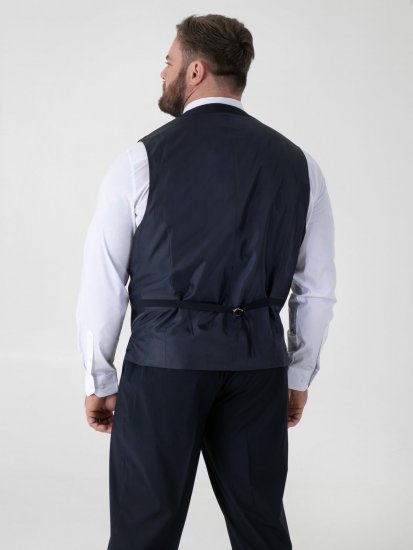 D555 Ted Gilet de costume Bleu marine - Costumes - Costumes grandes tailles 