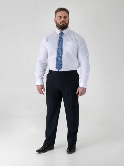 D555 Ted 4 Way Stretch Tailored Trouser Bleu marine - Costumes - Costumes grandes tailles 