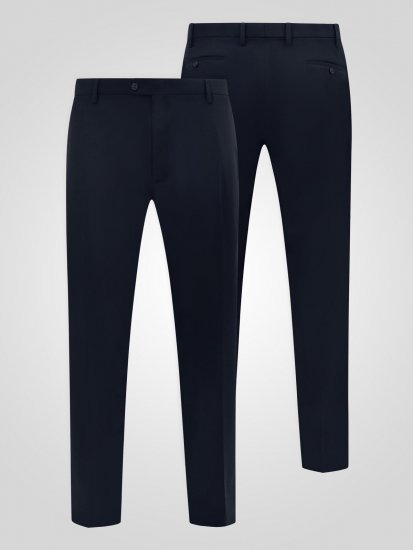 D555 Ted Pantalon de costume Bleu marine - Costumes - Costumes grandes tailles 