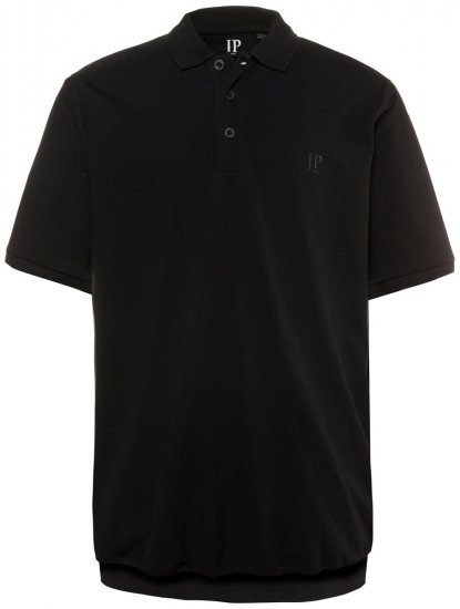 JP1880 712617 Polo coupe ventre Noir - Polos - Polos homme grande taille