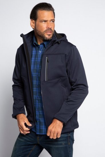 JP1880 Jacket Fleece Lined Softshell Navy - Vestes - Vestes Homme Grandes Tailles