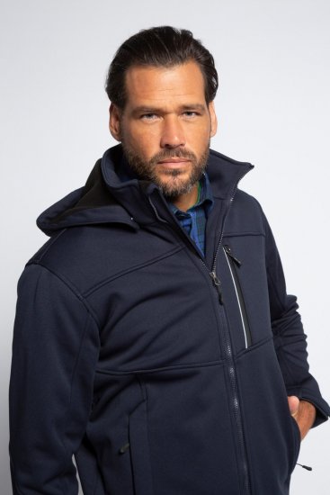 JP1880 Jacket Fleece Lined Softshell Navy - Vestes - Vestes Homme Grandes Tailles
