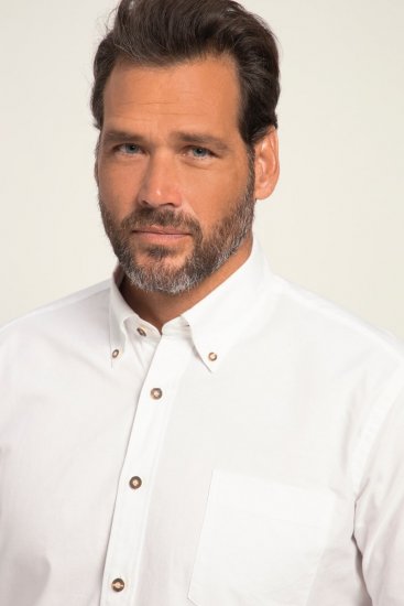 JP1880 Shirt Modern Fit Traditional Stag Horn White - Chemises - Chemises Grandes Tailles Hommes