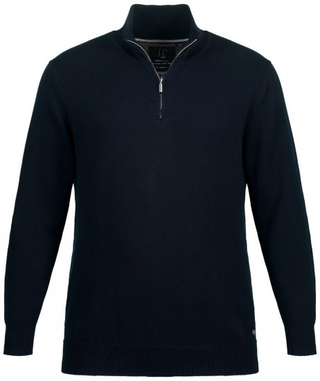 JP1880 716842 Pull tricoté col zippé Bleu marine - Sweatshirts & hoodies - Sweatshirts/Hoodies grande taille homme