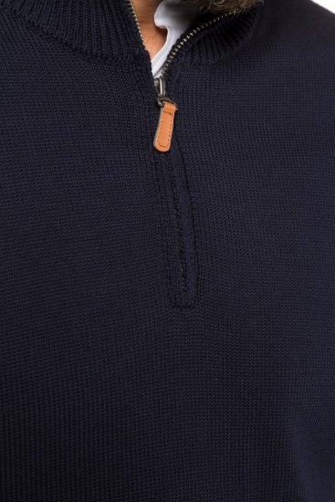 JP1880 716842 Pull tricoté col zippé Bleu marine - Sweatshirts & hoodies - Sweatshirts/Hoodies grande taille homme