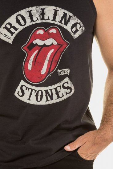 JP1880 Rolling Stones Graphic Band Tank Top Black - T-shirts - T-shirts Homme Grande Taille