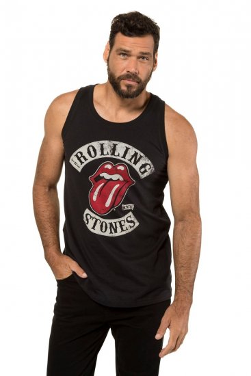 JP1880 Rolling Stones Graphic Band Tank Top Black - T-shirts - T-shirts Homme Grande Taille