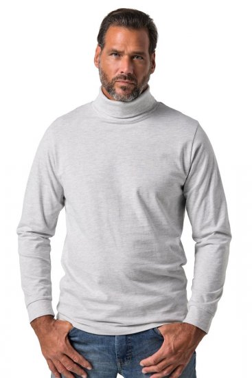 JP1880 723303 T-shirt col roulé manches longues Naturel chiné TALL - TALL T-shirts - T-Shirts pour Hommes Grands