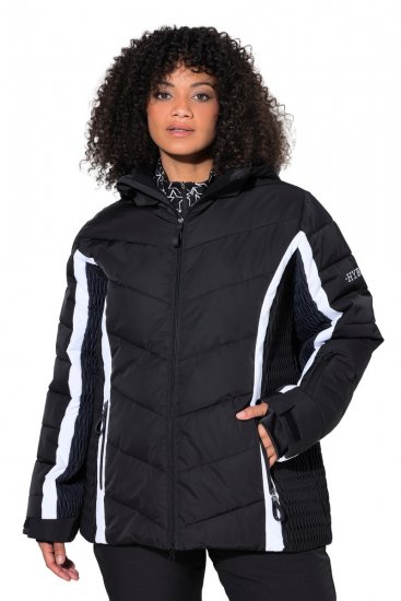 Ulla Popken 725348 Veste de ski matelassée Noir - Vêtements de ski - 