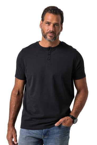 JP1880 726695 T-shirt henley Noir TALL - TALL T-shirts - T-Shirts pour Hommes Grands