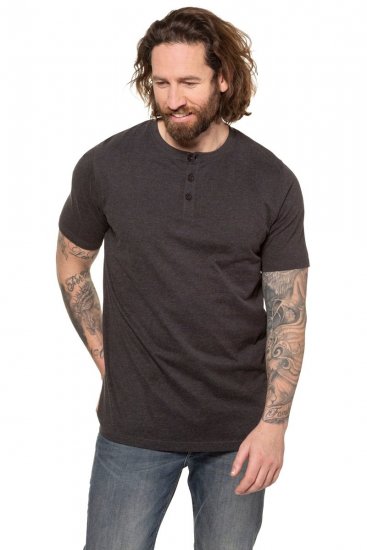 JP1880 726695 T-shirt Henley Gris foncé - T-shirts - T-shirts Homme Grande Taille
