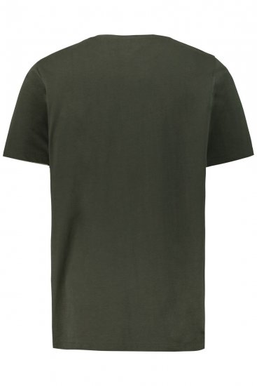 JP1880 726695 T-shirt Henley Olive foncé - T-shirts - T-shirts Homme Grande Taille